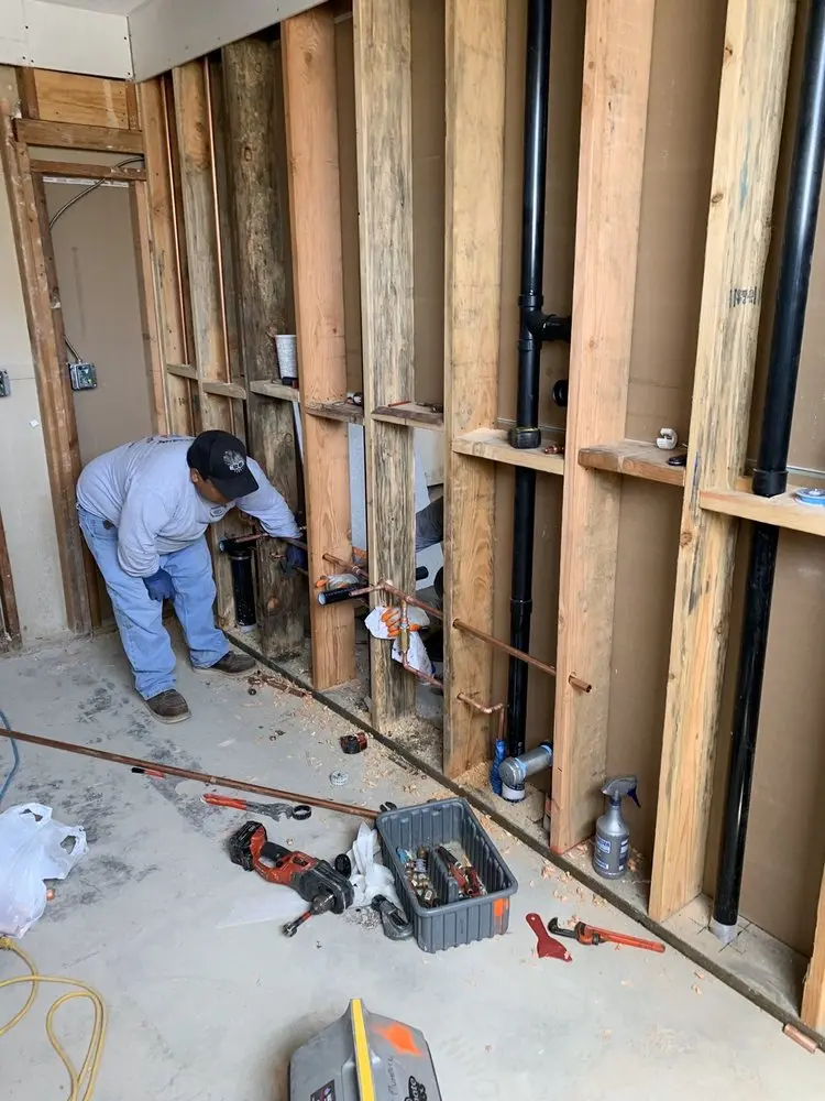 Commercial rough-in plumbing for Gas Line Repair in Oscar